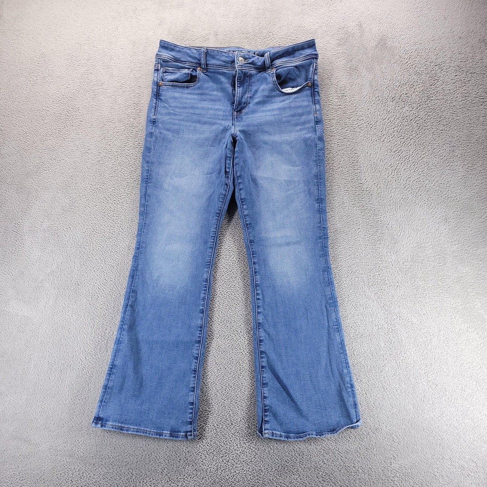 American Eagle Jeans Womens 12 Short Blue Kick Boot Bootcut Next Level Stretch